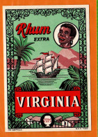 Etiquette : De RHUM  VIRGINIA  Voilier  Ref : 90 L / 202 - Rhum