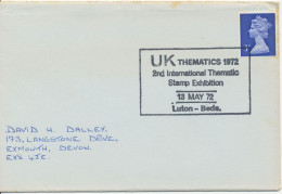 GB SPECIAL EVENT POSTMARKS 1972 UK THEMATICS 1972 2ND INTERNATIONAL THEMATIC STAMPS EXHIBITION LUTON - BEDS. (some Foxin - Lettres & Documents