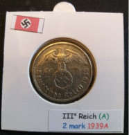 Pièce De 2 Reichsmark De 1939A (Berlin) Paul Von Hindenburg (position A) - 2 Reichsmark