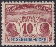 Upper Senegal & Niger 1906 Sc J2 Haut-Sénégal Yt Taxe 2 Postage Due MH* Disturbed Gum - Neufs