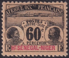 Upper Senegal & Niger 1906 Sc J6 Haut-Sénégal Yt Taxe 6 Postage Due MH* Disturbed Gum - Nuevos