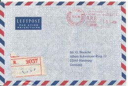 Egypt Registered Air Mail Cover With Meter Cancel Sent To Germany 16-4-1996 - Aéreo