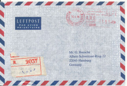 Egypt Registered Air Mail Cover With Meter Cancel Sent To Germany 16-4-1996 - Posta Aerea