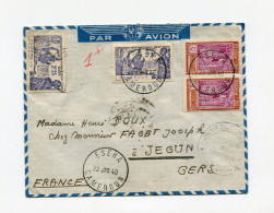 !!! CAMEROUN, LETTRE PAR AVION D'ESEKA POUR JEGUN DE 1940 AVEC CACHET DE CENSURE - Cartas & Documentos