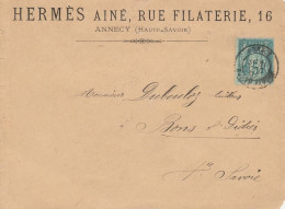 ANNECY HERMES AINE FACTURE + ENVELOPPE 1892 - 1800 – 1899