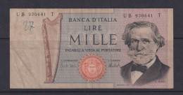 ITALY- 1969 1000 Lira Circulated Banknote As Scans - 1000 Liras