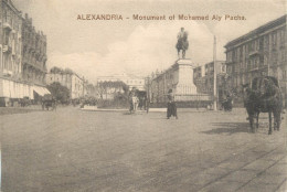 Postcard Egypt Alexandria Monument Of Mohamed Aly Pacha - Alexandrie