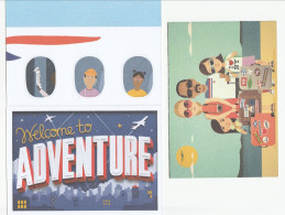 3 Diff BRITISH AIRWAYS Advert Postcard Aviation Gb - Colecciones Y Lotes