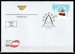 Österreich 2023 Weihnachten Christbaumkugel Ersttag FDC - FDC