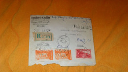 ENVELOPPE ANCIENNE DE 1960../ HOANG-CHAU PEUGEOT 203 SIMCA 9 SAIGON POUR PARIS..R N°374 SAIGON 9 CACHETS + TIMBRES X3 - Viêt-Nam