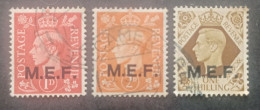 BRITISH OCCUPATION MIDDLE EAST FORCES MEF 1943 KING GEORGE VI LONDON ISSUE CAT SASS. N 6-7-13 - Ocu. Británica MEF