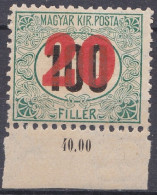Hongrie Taxe 1915 N° 33A Filigrane B Couché (J11) - Segnatasse