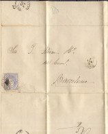 Año 1870 Edifil 107 Alegoria Carta  Matasellos Rombo Tortosa Tarragona Membrete Francisco Merce Y Hermano - Lettres & Documents