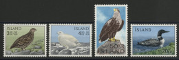 ISLANDE N° 343 + 344 + 353 + 363 Cote 26,50 € Neufs ** (MNH) OISEAUX BIRDS TB. - Unused Stamps