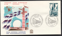 FRANCE ENVELOPPE 1er JOUR 1978 - FDC Centenaire De L'Ecole Sup. Des Télécom. - Paris Le 19.01.1978 - Parfait. état - - 1970-1979