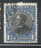 EL SALVADOR 1912 JOSE' MATIAS DELGADO 1c USED USATO OBLITERE' - Salvador