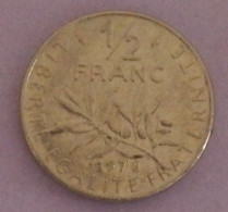 FRANCE 1/2 FRANC  ANNEE 1976 VOIR 2 SCANS - 1/2 Franc