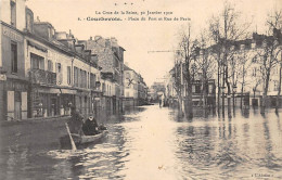Courbevoie       92       Inondation 1910. Place Du Port Et Rue De Paris    N° 6           (Voir Scan) - Courbevoie