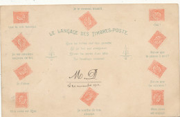 AX 725   C P A - FANTAISIE - TIMBRE REPRESENTATION   LE LANGAGE DES TIMBRES POSTE TIMBRE  - Timbres (représentations)