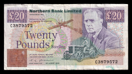 Irlanda Del Norte Northern Ireland 20 Pounds Sterling 1989 Pick 195b Bc/Mbc F/Vf - Irlande