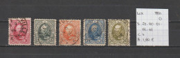 (TJ) Luxembourg 1891 - YT 59 + 60 + 61 + 62 + 63 (gest./obl./used) - 1891 Adolphe De Face