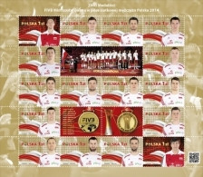 POLAND 2014.10.18 World Volleyball Championship Gold Medalists Sheet MNH - Nuovi