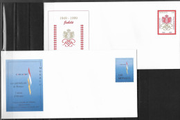 MONACO Lot De 9 Entiers Postaux - CP 34,35,36,37(2),38 - Env 322, 323 - Aérogramme 506 - Postal Stationery