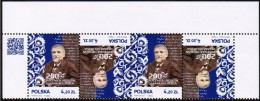 POLAND 2014 Oskar Kolberg Ethnographer Strip Set Of Four Tete Beche  MNH** - Unused Stamps