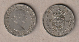 00948) Grossbritannien, 1 Shilling 1954, Elisabeth II, Englisch - Sonstige & Ohne Zuordnung