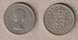 00953) Grossbritannien, 1 Shilling 1955, Elisabeth II, Englisch - Andere & Zonder Classificatie