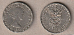 00946) Grossbritannien, 1 Shilling 1964, Elisabeth II, Englisch - Autres & Non Classés