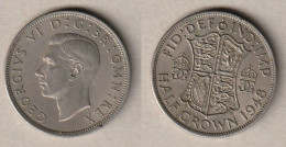 00959) Grossbritannien, 1/2 Crown 1948, George VI - Autres & Non Classés