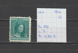 (TJ) Luxembourg 1914 - YT 105 (gest./obl./used) - 1914-24 Marie-Adélaïde