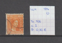 (TJ) Luxembourg 1914 - YT 106 (gest./obl./used) - 1914-24 Marie-Adélaïde