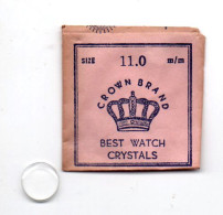 CROWN BRAND - Replacement Watch Crystal - Size 11.0 Mm - Made In Hong Kong - Original Vintage Genuine Parts - Andere & Zonder Classificatie