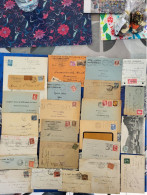 FRANCE SEMEUSE GANDON PAIX SAGE FISCAL PERFORE PERFIN PERFORES PERFINS LOCHUNG LOT VRAC COLLECTION LETTRE ENVELOPPE - Storia Postale