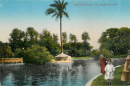 Postcard Egypt Alexandria Au Jardin Nouzha - Alexandrie