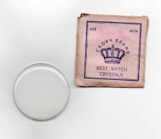 CROWN BRAND - Replacement Watch Crystal - Size 35.8 Mm - Made In Hong Kong - Original Vintage Genuine Parts - Otros & Sin Clasificación