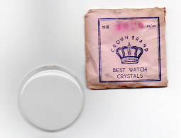 CROWN BRAND - Replacement Watch Crystal - Size 36.6 Mm - Made In Hong Kong - Original Vintage Genuine Parts - Autres & Non Classés