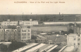 Postcard Egypt Alexandria Port And Light House - Alexandrie