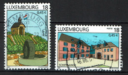 Luxembourg 2001 - YT 1477/1478 - Touristique, Tourist Attractions - Schifflange, Wormeldange-Ahn - Usati