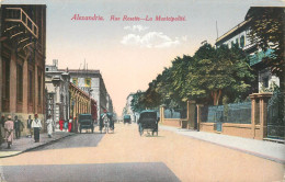Postcard Egypt Alexandria Rue Rosette La Municipalite - Alexandrie
