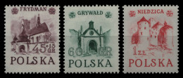 Polen 1952 - Mi-Nr. 767-769 ** - MNH - Historische Baudenkmäler - Neufs