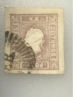 Österreich Briefmarken 1858 ANK 17 Eine Zeitungsmarke Lila Gest. Balkenstempel Wien KP 440 ... D5/2 - Zeitungsmarken