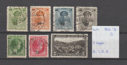 (TJ) Luxembourg 1927-29 - 7 Zegels (gest./obl./used) - Oblitérés