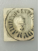 Österreich Briefmarken 1861 ANK 23 Eine Zeitungsmarke Grau Gest. Zeitungsexp. Prag KP 230, ...D5/4 - Zeitungsmarken