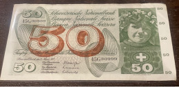 Schweiz Switzerland 50 Franken 1956- 1973 P48k Sign 45 G 3 - Zwitserland