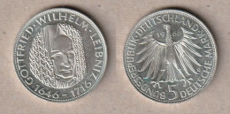 01549) Deutschland, 5 Mark 1966D Leibniz - 5 Marcos