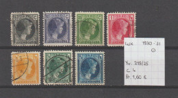 (TJ) Luxembourg 1930-'31 - YT 219/25 (gest./obl./used) - 1926-39 Charlotte De Profil à Droite