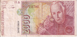 BILLETE DE ESPAÑA DE 2000 PTAS DEL 24/04/1992 SERIE 2A - CELESTINO MUTIS - [ 4] 1975-… : Juan Carlos I